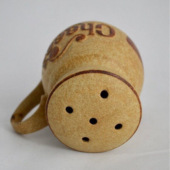 Potter Craft Cheese Shaker Dispenser Vintage Speckled Ceramic - Picture 5 of 6